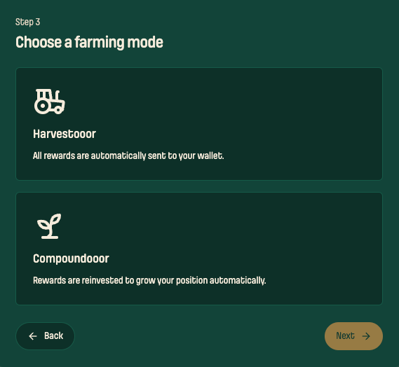 choose farming mode